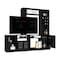 Tuhome Kava Entertainment Center, 6 External Shelves, 2 Door Cabinet, Storage Spaces  TV's up 37in, Black CLW6717 - alternate 6